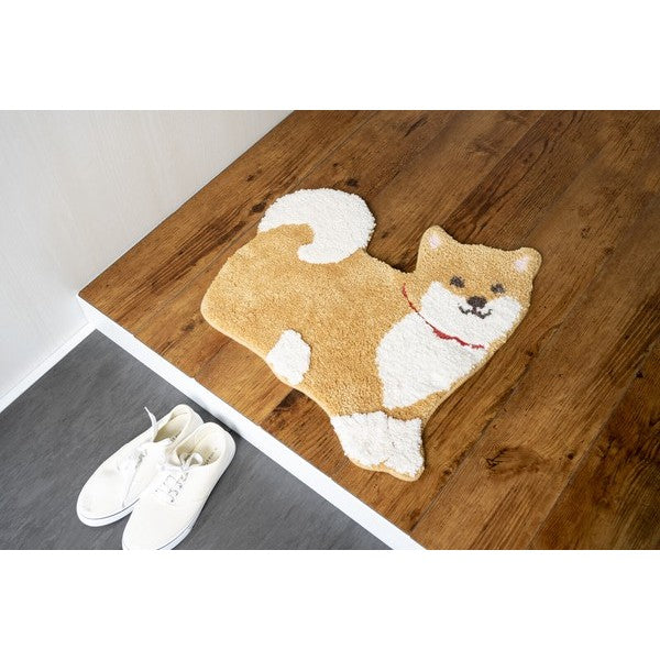可愛造型 柴犬款 防滑 吸水 造型地墊|居家 浴室 玄關 床邊 門口