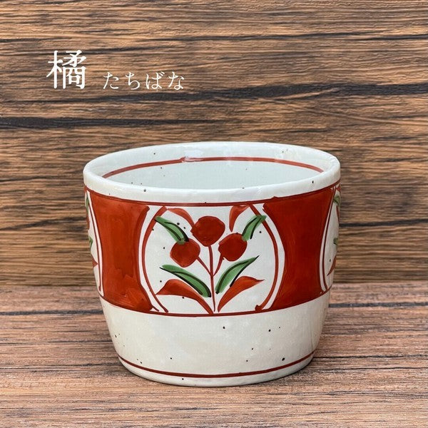 日本製 美濃燒 吾山窯 手繪楓葉杯碟 | 豬口杯 蒸蛋杯 蕎麥麵杯 小碟子 點心盤