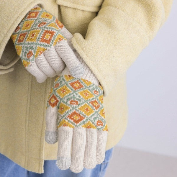 日本 觸控針織保暖手套 男女通用 | 加絨內襯 滑雪手套 防寒手套 針織手套 觸控手套 保暖手套 冬天必備