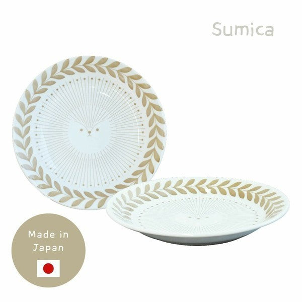 日本製 逸品社 sumica 刺蝟/貓咪/熊/鳥大臉碗盤 | 義大利盤 咖哩碗 陶瓷碗盤 北歐風