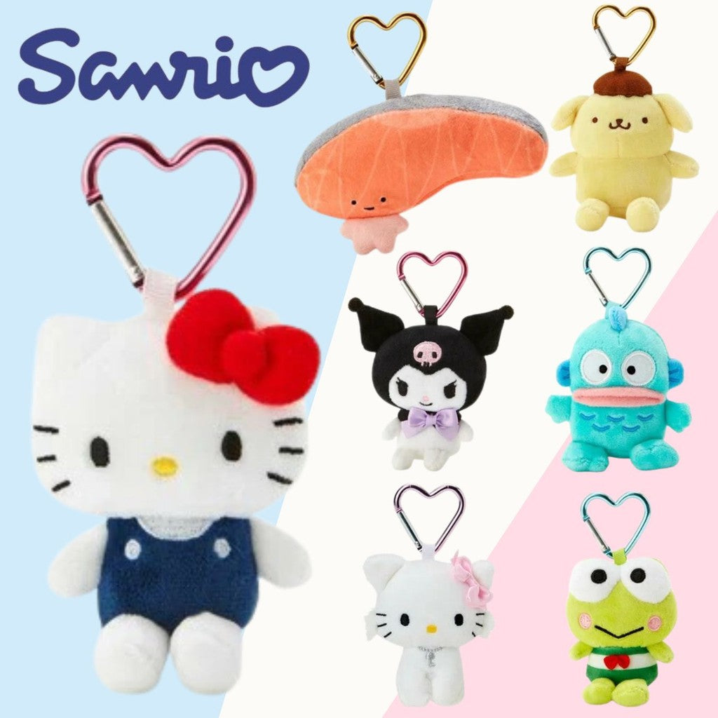 日本 Sanrio 三麗鷗 愛心扣吊飾 | 燒焦kitty 鑰匙圈 包包吊飾 庫洛米 大眼蛙 人魚漢頓