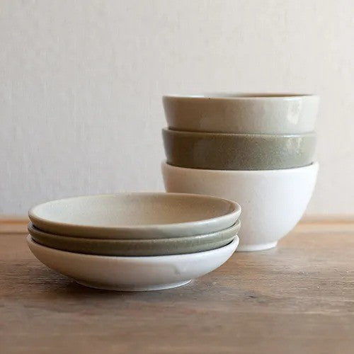 4th market 日本製 Diska志野釉半瓷碗 三色 | 陶碗 飯碗 小碗 厚釉 粗陶碗