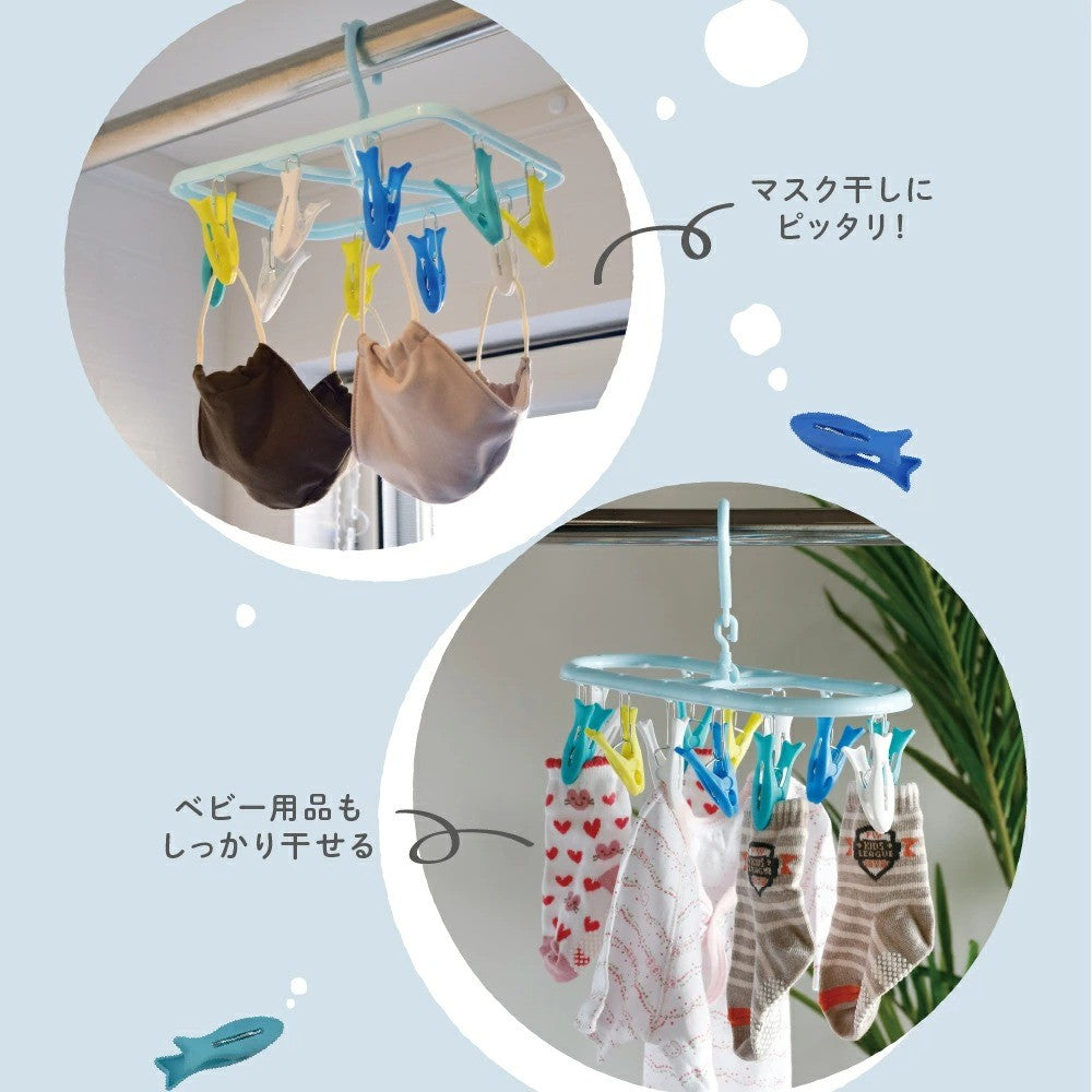 日本 CB JAPAN 魚造型曬衣架 萬用夾子 | 曬衣夾 晾衣夾 襪夾 小夾子 萬用夾 零食夾