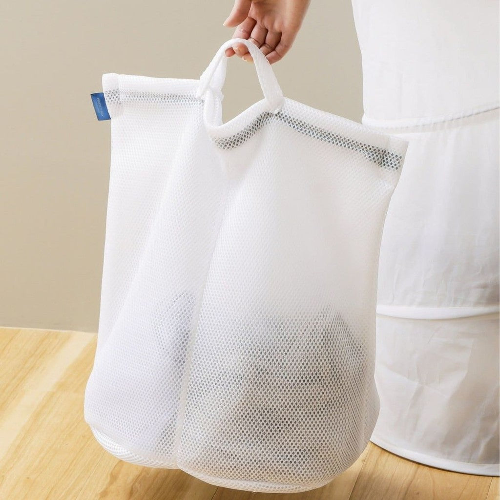 日本 3coins 三格加厚洗衣袋 附提把 | 分隔洗衣袋 洗衣籃 曬衣籃 加厚抗菌