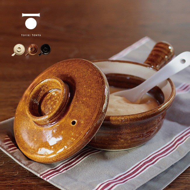 日本製 tonjiki tonya 伊賀土單手燉煮土鍋 | 陶鍋 土鍋 雜炊鍋 煮粥 一人用土鍋