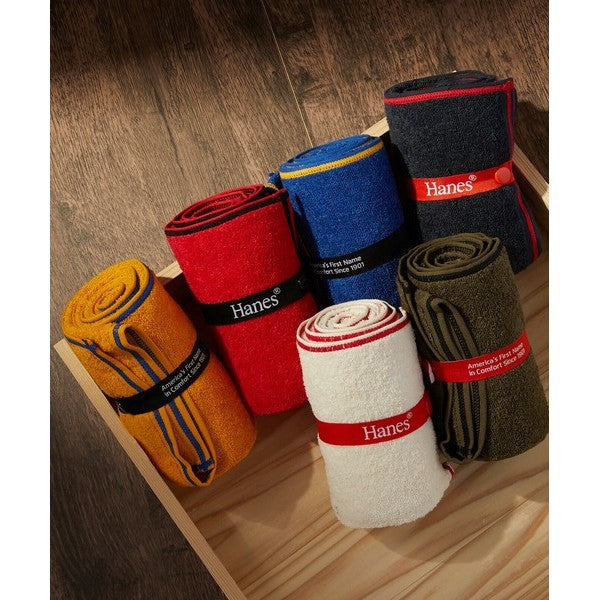 Hanes 浴巾 快乾運動毛巾 小浴巾 健身登山游泳必備 附收納袋