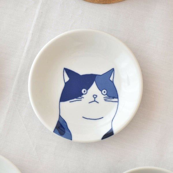 日本製 美濃燒 SHICHITA 貓咪圖案11公分盤 | 餐盤 盤子 甜點盤 分菜盤 陶瓷盤 貓奴必收