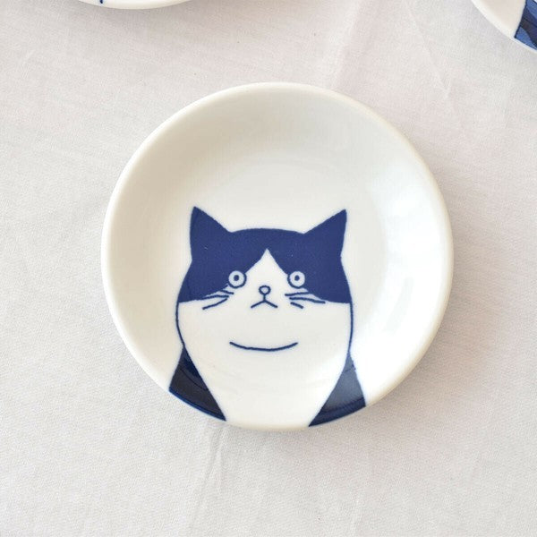 日本製 美濃燒 SHICHITA 貓咪圖案11公分盤 | 餐盤 盤子 甜點盤 分菜盤 陶瓷盤 貓奴必收