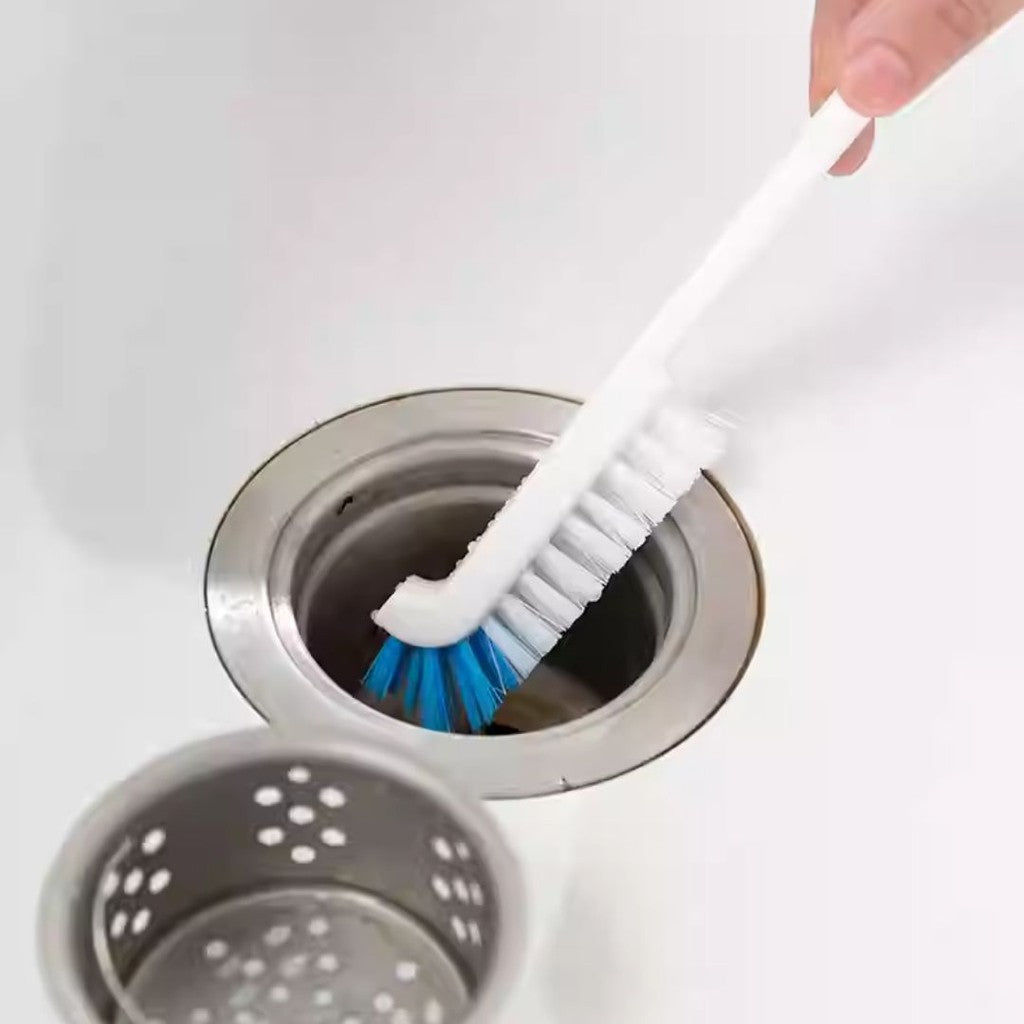 日本 Aisen 直角彎頭清潔刷 | 廚房/水槽/杯子/縫隙/排水口 零死角清潔刷 長柄清洗刷