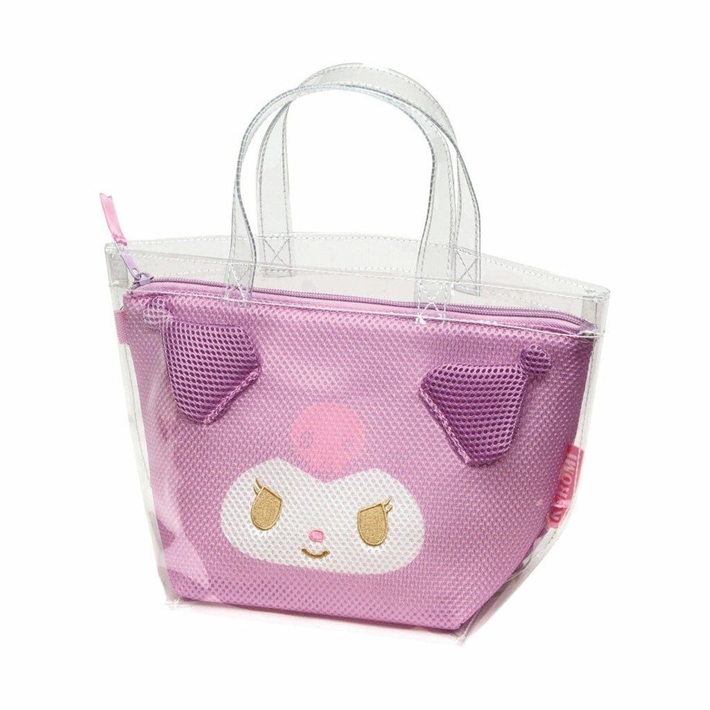 日本 Skater 卡通透明網袋包 內袋可拆洗 | 手提袋 沙灘包 游泳包 收納包 子母包