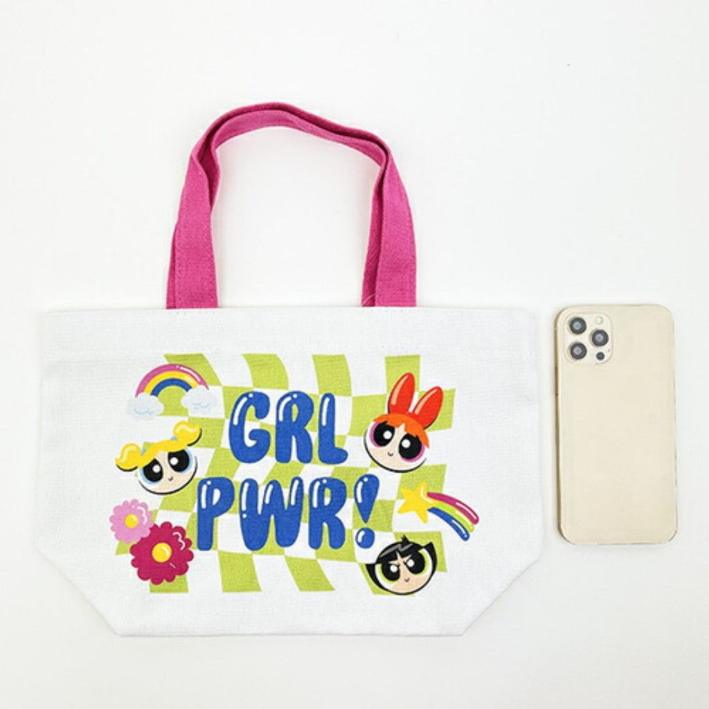 日本 Skater 飛天小女警手提袋 | 帆布袋 便當袋 午餐袋 托特包 卡通手提袋 外出小包