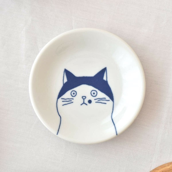日本製 美濃燒 SHICHITA 貓咪圖案11公分盤 | 餐盤 盤子 甜點盤 分菜盤 陶瓷盤 貓奴必收