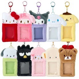 日本限定 三麗鷗 sanrio 絨毛卡套吊飾 | 小卡收納 拍立得 票卡夾 證件套 鑰匙圈