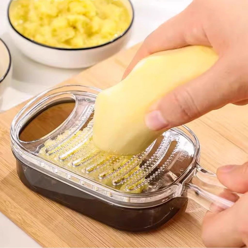 日本製 SANADA 帶手柄磨泥器 附蓋 | 雙面磨蒜泥 可直接冷藏 蒜泥保鮮盒 山藥磨泥