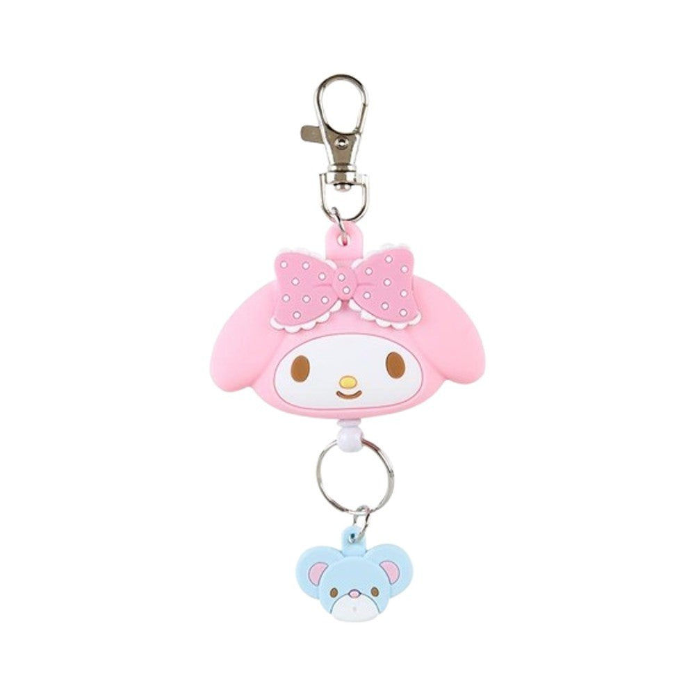 日本 正版三麗鷗 矽膠伸縮鑰匙圈 | Sanrio 易拉扣 鑰匙扣 酷洛米 美樂蒂 凱蒂貓