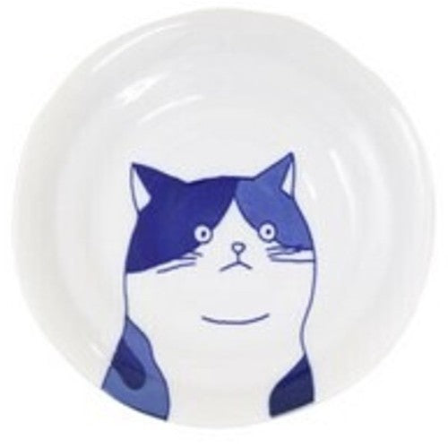 日本製 美濃燒 Shichita 陶瓷貓咪圓盤 16cm | 點心盤 水果盤 沙拉盤 甜點盤