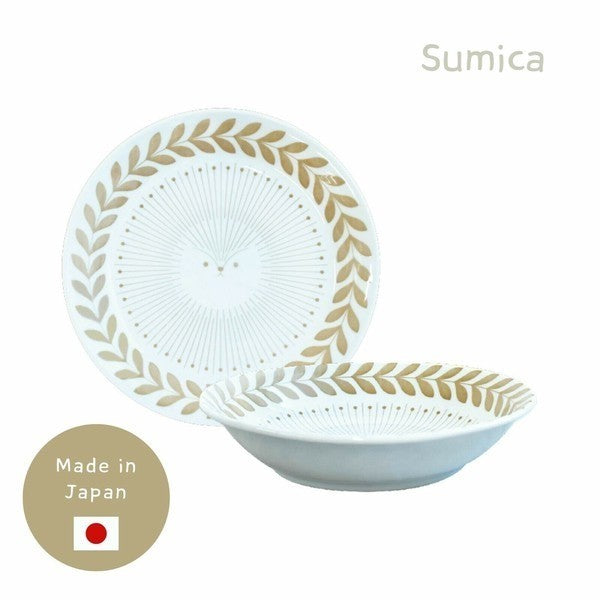 日本製 逸品社 sumica 刺蝟/貓咪/熊/鳥大臉碗盤 | 義大利盤 咖哩碗 陶瓷碗盤 北歐風