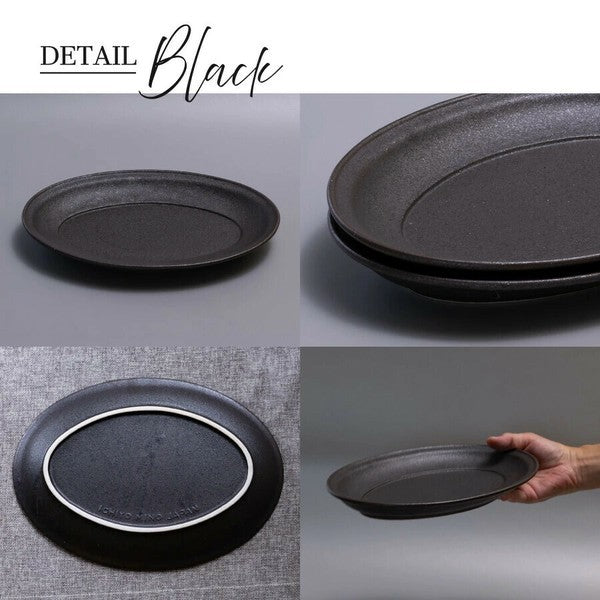 日本製 美濃燒 Largo 高質感霧面橢圓餐盤 | 陶瓷餐盤 橢圓盤 義大利麵盤 咖哩盤 深盤