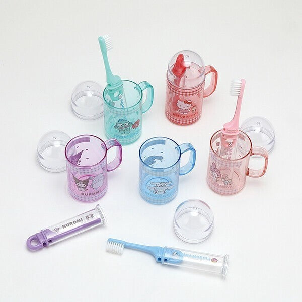 日本 Skater 旅行/上學牙刷漱口杯組 | 便攜式牙刷 旅行牙刷 兒童牙刷 皮卡丘 耿鬼 庫洛米