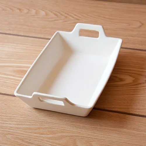 4th market 日本製 簡約方型焗烤盤 三色 | 雙耳烤盤 方盤 焗烤料理 烤魚 甜點烤盤