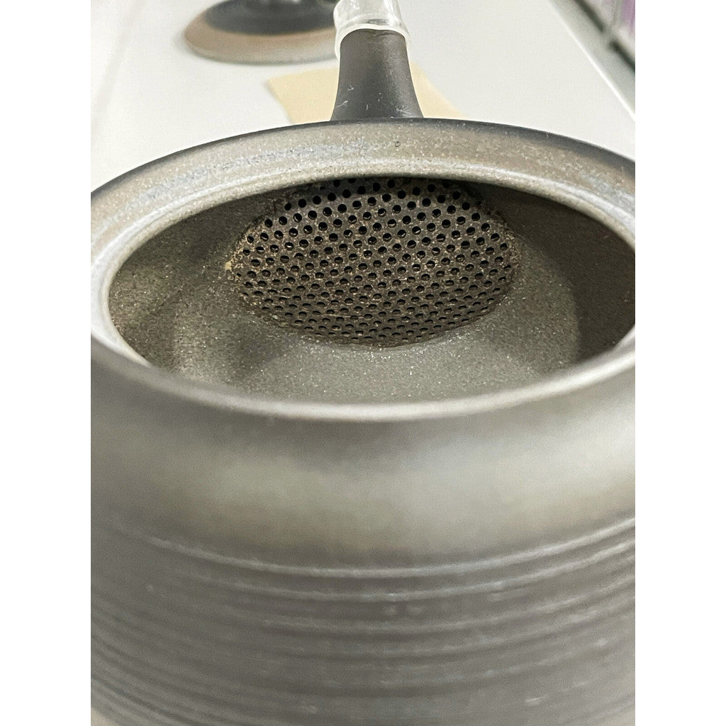 常滑燒 黑吹細千步茶壺 360ML︱附濾網 橫手急須 日式茶壺 茶具