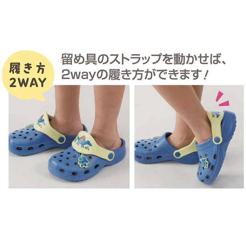 日本 Skater 輕便兒童涼鞋 | 卡通 洞洞鞋 布希鞋 EVA 拖鞋 可固定腳跟 哆啦A夢 恐龍