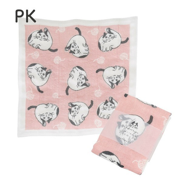 日本製 ChacoChaco 貓咪插畫抹布 | 清潔布 家事布 吸水抹布 餐具布 擦拭布