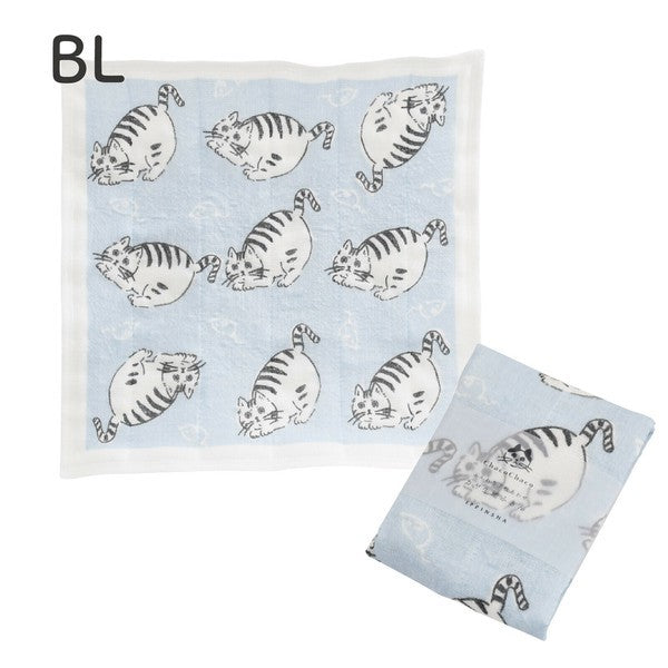 日本製 ChacoChaco 貓咪插畫抹布 | 清潔布 家事布 吸水抹布 餐具布 擦拭布