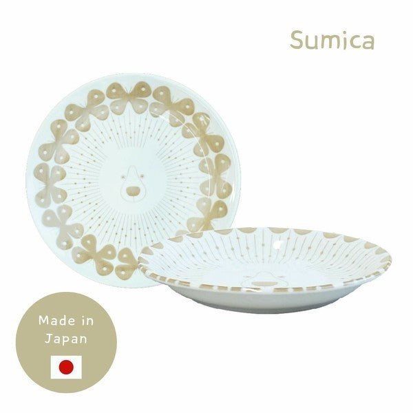 日本製 逸品社 sumica 刺蝟/貓咪/熊/鳥大臉碗盤 | 義大利盤 咖哩碗 陶瓷碗盤 北歐風