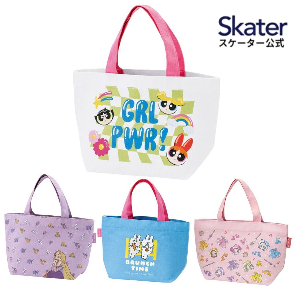 日本 Skater 飛天小女警手提袋 | 帆布袋 便當袋 午餐袋 托特包 卡通手提袋 外出小包