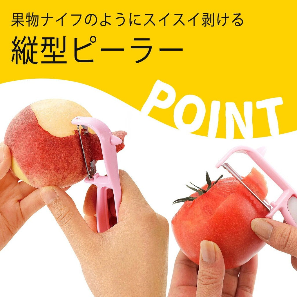 日本製 下村工業 直式薄皮水果刨刀 | 削皮刀 水蜜桃 番茄 薄皮蔬果削皮器 不鏽鋼 軟皮專用 刨刀
