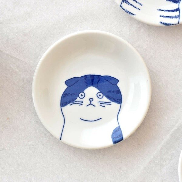 日本製 美濃燒 SHICHITA 貓咪圖案11公分盤 | 餐盤 盤子 甜點盤 分菜盤 陶瓷盤 貓奴必收