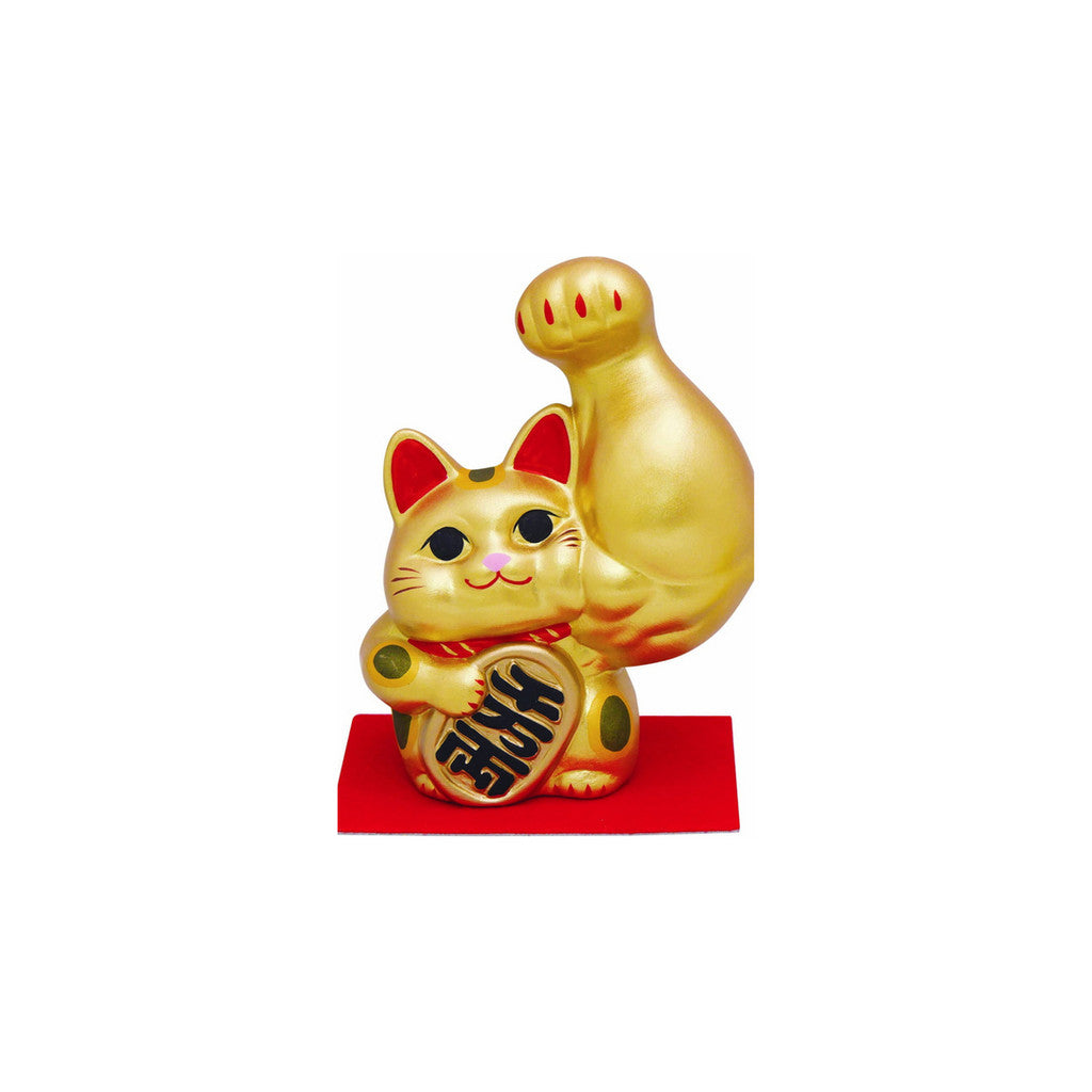龍虎堂 金色肌肉強臂招財貓︱招財招福 擺件