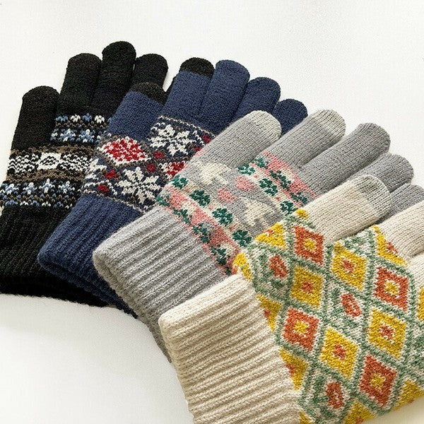 日本 觸控針織保暖手套 男女通用 | 加絨內襯 滑雪手套 防寒手套 針織手套 觸控手套 保暖手套 冬天必備