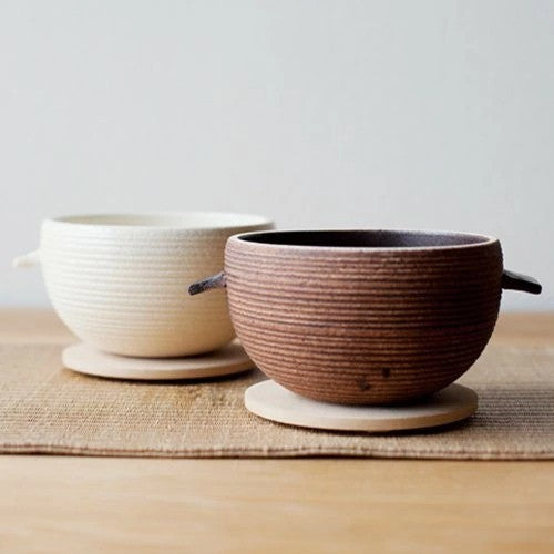 4th market 日本製 直火小千谷鍋 840cc 黑茶色 | 直火湯碗 一人湯鍋 可直火/烤箱