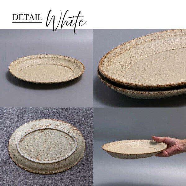 日本製 美濃燒 Largo 高質感霧面橢圓餐盤 | 陶瓷餐盤 橢圓盤 義大利麵盤 咖哩盤 深盤