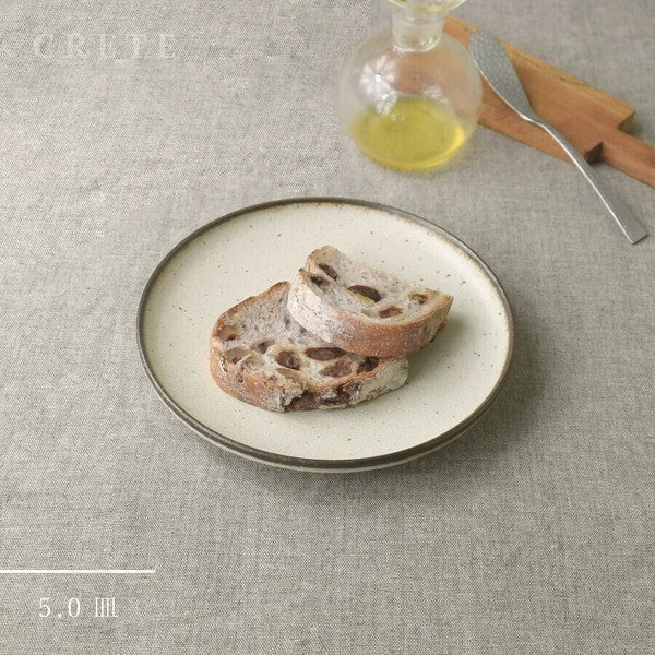 日本製 美濃燒 CRETE 米色圓盤 深盤 | 6吋/8吋盤 點心盤 麵包盤 義大利麵盤