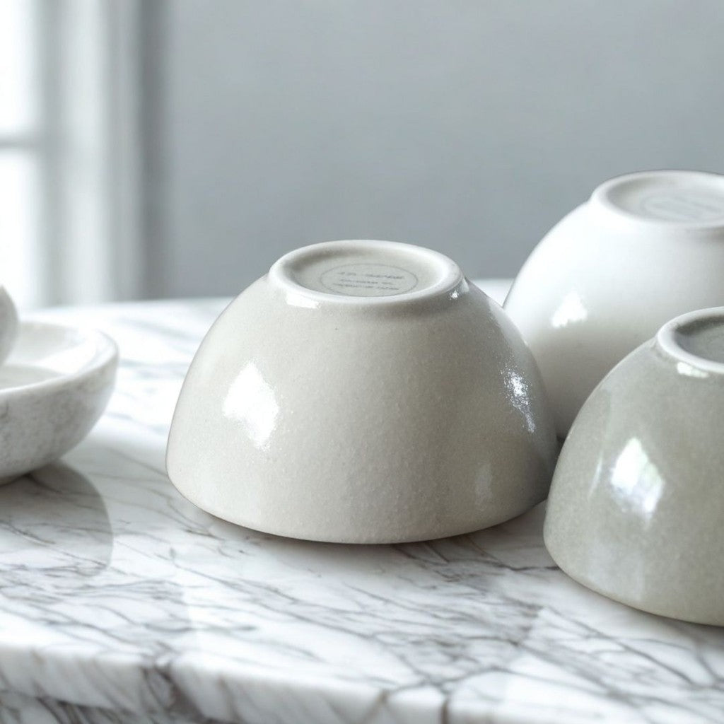 4th market 日本製 Diska志野釉半瓷碗 三色 | 陶碗 飯碗 小碗 厚釉 粗陶碗