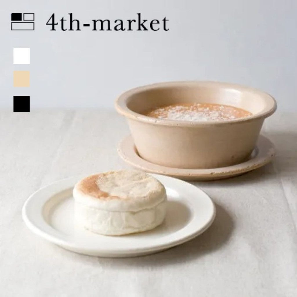 4th market 日本製 萬古燒 6號直火湯碗 湯蓋 三色 | 泡麵碗 一人用土鍋 陶瓷碗 圓盤