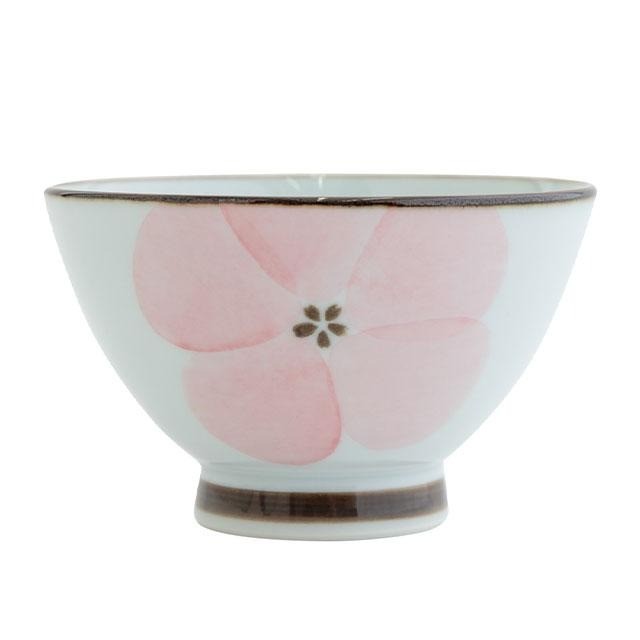 日本製 BISQUE 波佐見燒 花卉飯碗 三色 | 小碗 陶瓷碗 夫妻碗 對碗 家庭用碗