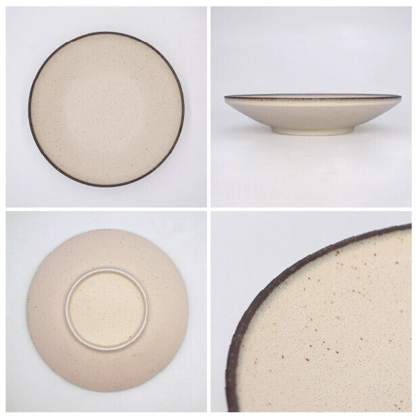 日本製 美濃燒 CRETE 米色圓盤 深盤 | 6吋/8吋盤 點心盤 麵包盤 義大利麵盤