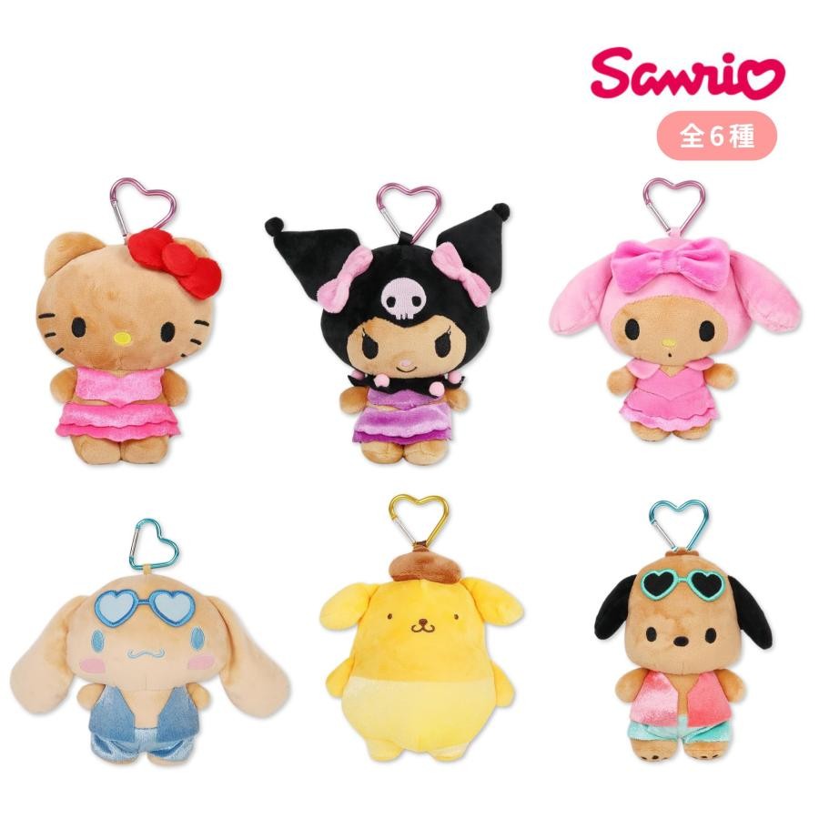 日本 Sanrio 三麗鷗 日燒吊飾收納包 | 黑皮 拉鍊收納包 零錢包 包包吊飾 小物包 曬黑Kitty