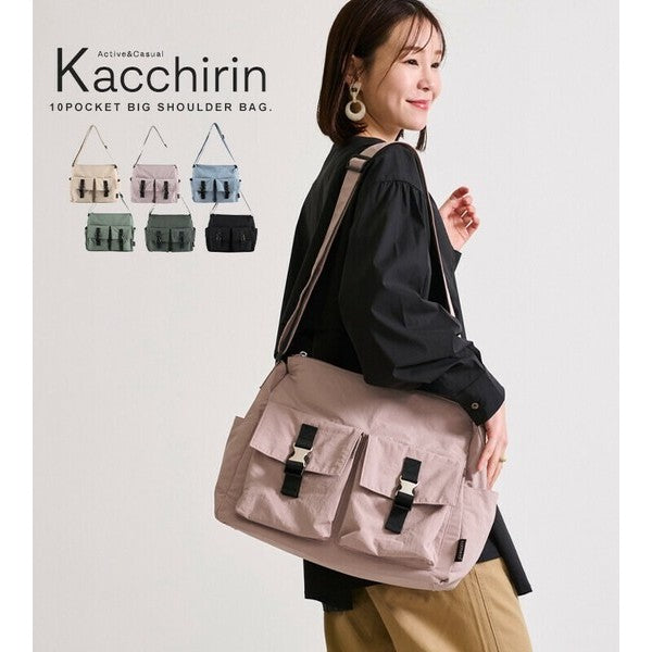 日本 LIZDAYS 輕量尼龍單肩包 可放A4 六色 | 日常約會 通勤包 防水 大容量 女生包包