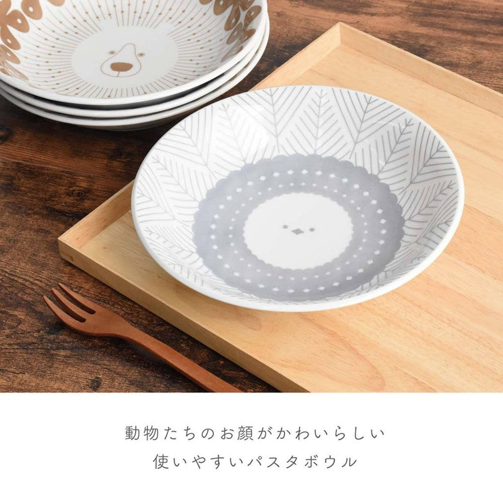 日本製 逸品社 sumica 刺蝟/貓咪/熊/鳥大臉碗盤 | 義大利盤 咖哩碗 陶瓷碗盤 北歐風