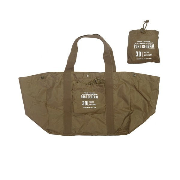 日本 POST GENERAL 防潑水購物袋 | 防水環保袋 大容量 可摺疊購物袋 30L購物籃