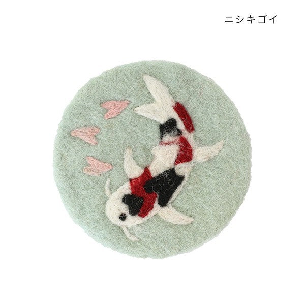 日本進口 尼泊爾手工製 羊毛氈杯墊 | 富士山 柴犬 招財貓 手工 羊毛 隔熱墊 墊子 杯墊