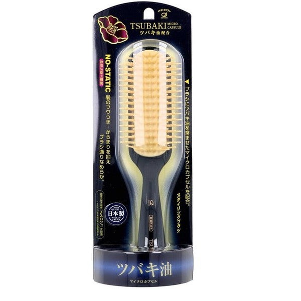 日本製 IKEMOTO 池本 山茶花 亞麻油 洗髮刷 除靜電梳子 | 樁油 護髮梳 美髮梳 頭皮按摩梳