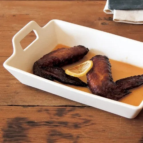 4th market 日本製 簡約方型焗烤盤 三色 | 雙耳烤盤 方盤 焗烤料理 烤魚 甜點烤盤