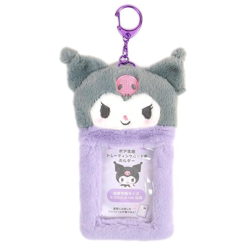 日本限定 三麗鷗 sanrio 絨毛卡套吊飾 | 小卡收納 拍立得 票卡夾 證件套 鑰匙圈