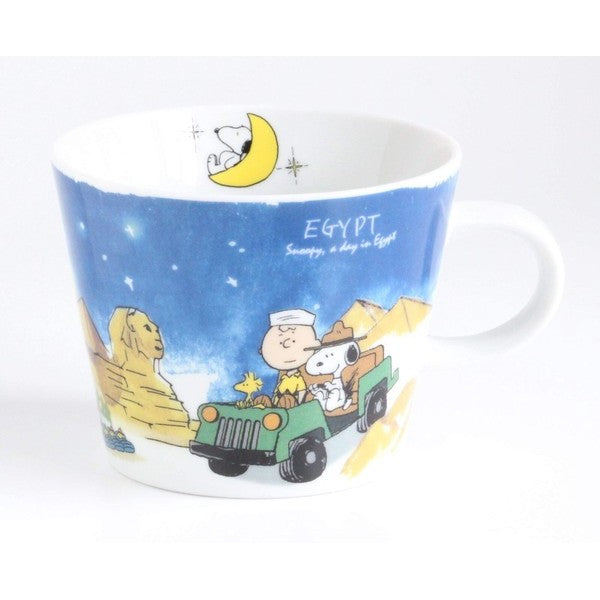 日本製 SNOOPY 史努比世界旅行系列 370ml 馬克杯|咖啡杯 湯杯 卡通馬克杯 瓷器杯 插畫杯